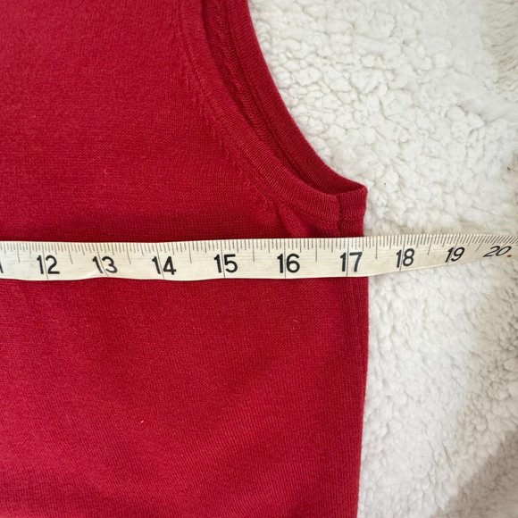 Joan Rivers Boyfriend Sweater Vest with Faux Leather Detail - Small - Picture 5 of 7